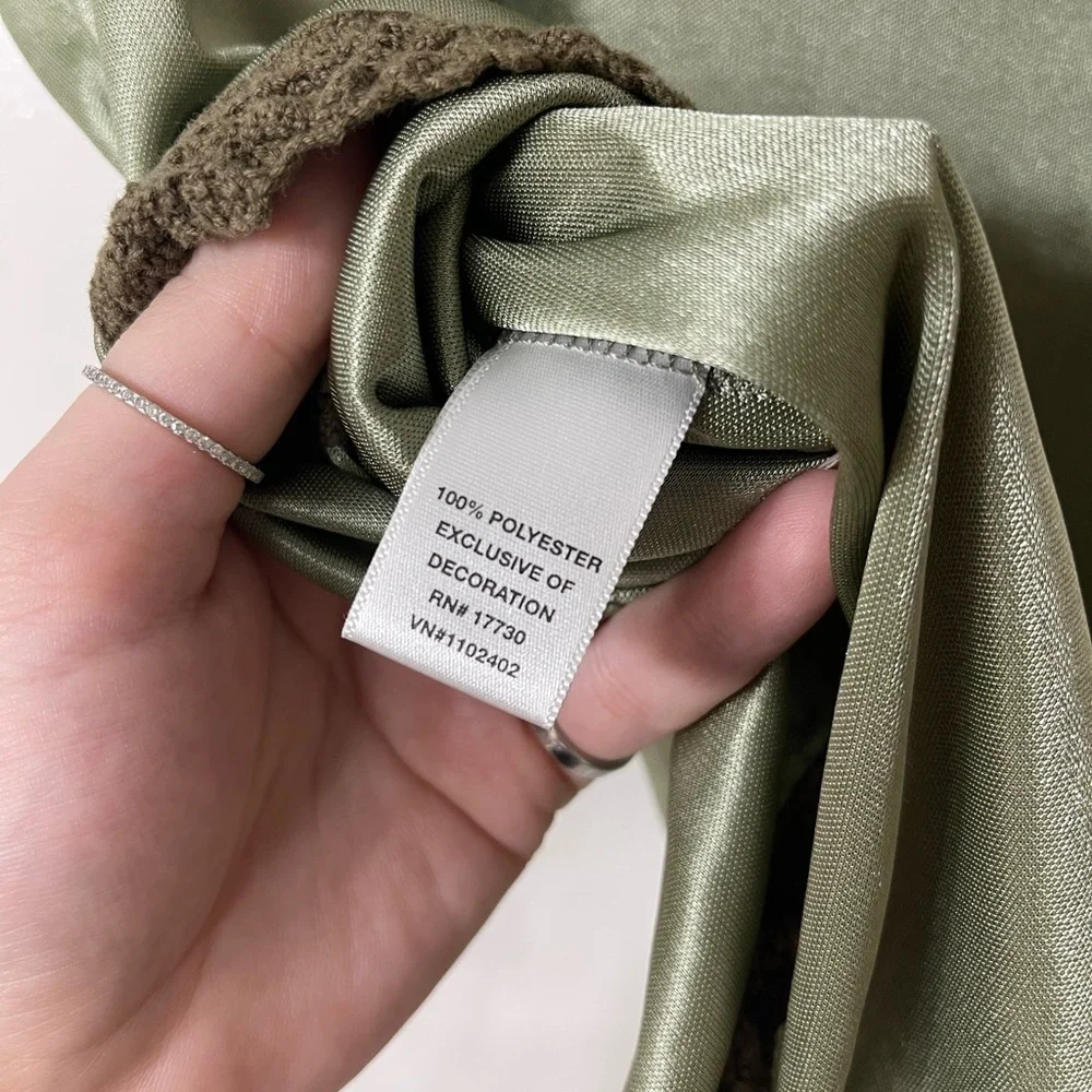 Xhilaration Y2K Sage Green Satin Slip